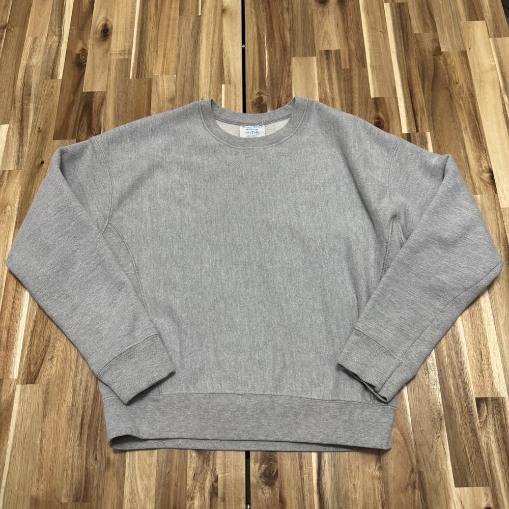 Vintage Champion Reverse Weave Sweatshirt Womens M Gray Crewneck Pullover Y2K